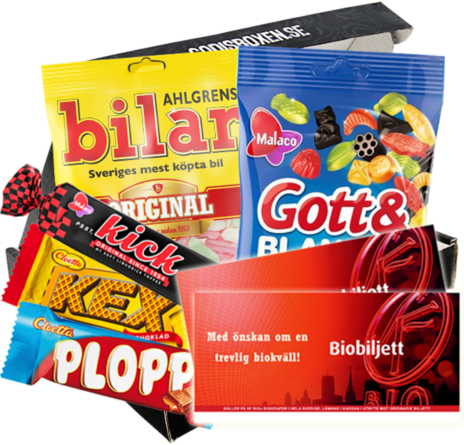 Skicka godis som present till den du gillar med Godisboxen!
