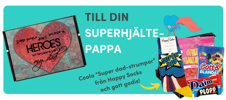 Present till farsdag till superhjältepappan med Happy Socks